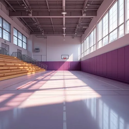 basketball court,gymnasiums,empty hall,realgymnasium,centercourt,halfcourt,ballcourt,homecourt,bleacher,gymnasium,tennis court,hardwood,wall,gymnastics room,purple blue ground,seigaku,daylighting,leisure facility,midcourt,basketball,Photography,General,Realistic