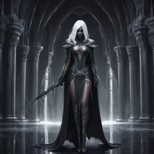 dark elf,sorceress,gothic woman,priestess,huntress,gothic fashion,a200,the enchantress,swordswoman,gothic,gothic portrait,gothic style,dark gothic mood,elven,undead warlock,fantasy art,heroic fantasy,vampire woman,mage,vampire lady,Conceptual Art,Fantasy,Fantasy 02