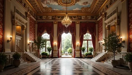 cliveden,royal interior,ritzau,entrance hall,villa d'este,highclere castle,witley,hallway,villa balbianello,villa cortine palace,enfilade,foyer,chatsworth,ornate room,the palace,lanesborough,brodsworth,hermitage,corridor,harlaxton