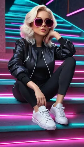 liv,puma,superga,rexha,electropop,pink background,Unique,3D,3D Character