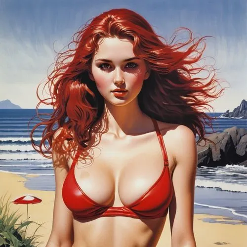 redheads,donsky,red head,photorealist,redhair,palmiotti,redhead,redhead doll,beach background,rousse,red summer,red hair,reddened,jasinski,burkinabes,rosso,red,reddest,shades of red,fantasy art,Illustration,Vector,Vector 09