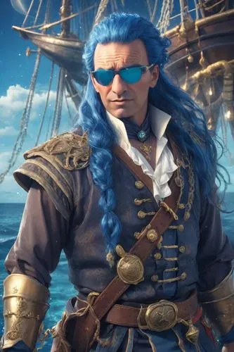 pirate,male elf,sea god,pirate treasure,sea hawk,pirates,wind warrior,male character,haighlander,sea man,galleon,god of the sea,piracy,admiral von tromp,east indiaman,mariner,nautical banner,nautical star,sailing blue yellow,saranka,Photography,Realistic