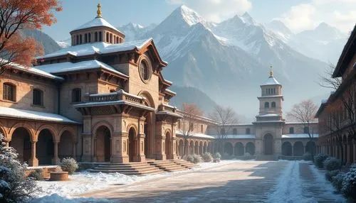 syberia,oberland,theed,rendalen,alpine village,mountain settlement,dawnstar,winter village,riftwar,monastery,gondolin,khutor,icewind,the alps,mountain village,tannenberg,alpine region,toussaint,alps,rivendell,Photography,General,Realistic