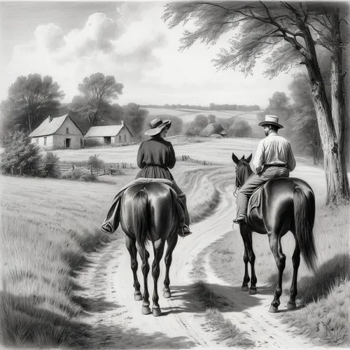 homesteaders,mennonites,landowners,pilgrims,landownership,ranchers,Illustration,Black and White,Black and White 35