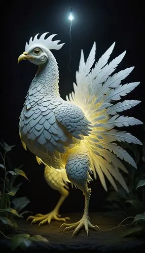 phoenix rooster,cockerel,araucana,gallus,yellow chicken,an ornamental bird,griffon bruxellois,garuda,dove of peace,ornamental bird,imperial eagle,heraldic animal,gryphon,coat of arms of bird,eagle illustration,landfowl,perico,chicken bird,meleagris gallopavo,eagle,Illustration,Abstract Fantasy,Abstract Fantasy 06