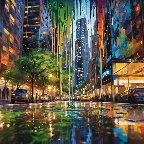 colorful city,world digital painting,sydney australia,reflejo,new york streets,cityscape,refleja,glass painting,mongkok,paulista,cityscapes,tokyo,newyork,kaleidoscape,wetpaint,samsung wallpaper,luminato,guangzhou,kinkade,photorealist,Conceptual Art,Graffiti Art,Graffiti Art 08