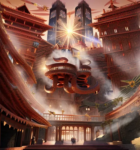 hall of supreme harmony,chinese temple,forbidden palace,chinese architecture,zui quan,buddha tooth relic temple,buddhist hell,chinese clouds,wuchang,mid-autumn festival,hanging temple,airships,xing yi quan,qi-gong,sci fiction illustration,yi sun sin,guilinggao,chinese art,world digital painting,xi'an