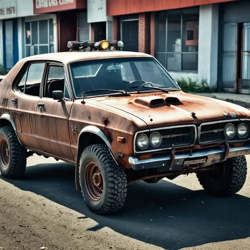 amc eagle,subaru brat,rust truck,dodge ram rumble bee,ford maverick,dodge power wagon,jeep cherokee,datsun truck,ford xb falcon,jeep cherokee (xj),ford xa falcon,mad max,amc spirit,ford taunus,off-road outlaw,ford fg falcon,chevrolet opala,ford xc falcon,amc amx,ford pinto,Photography,General,Realistic