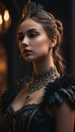 a   sad  girl , There's no time for love,  the war never change, the black swan,celtic queen,queen of the night,diadem,fantasy woman,miss circassian,queen crown,gold crown,fantasy portrait,female warr