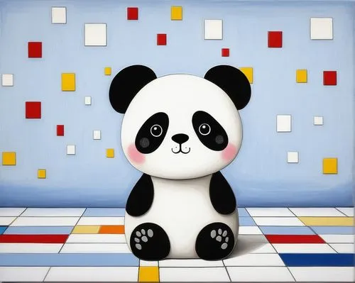 checkered background,panda,pandabear,panda bear,chinese panda,kawaii panda,little panda,kawaii panda emoji,pandas,lun,parcheesi,baby panda,checkered floor,mondrian,android game,french tian,giant panda,hanging panda,checkered flag,panda face,Illustration,Abstract Fantasy,Abstract Fantasy 02