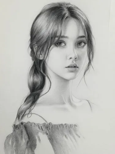 女孩，白色背景，黑白，素描，长发,a pencil drawing of a girl with long hair,girl drawing,girl portrait,graphite,pencil drawing,young girl,charcoal pencil,portrait of a girl,pencil drawings,mystical portrait of a girl,