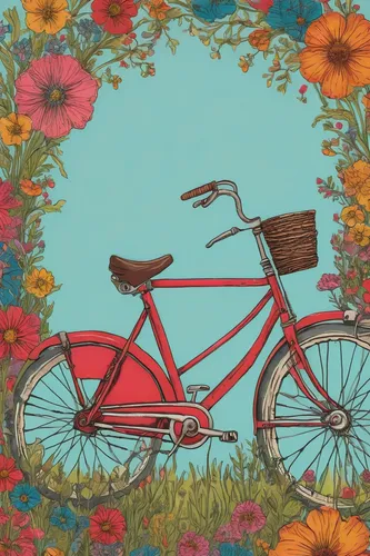 floral bike,bicycle,bicycle ride,woman bicycle,bicycles,floral and bird frame,springtime background,bicycling,floral background,bicycle basket,tandem bicycle,bicycle riding,cyclist,bike,flower cart,bikes,flower background,flowers frame,flowers in basket,japanese floral background,Illustration,Abstract Fantasy,Abstract Fantasy 04