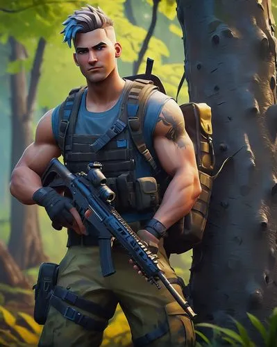 fortnite,mercenary,assault rifle,grenadier,pubg mascot,sniper,pine,snipey,farmer in the woods,ninja,enforcer,edge muscle,heavy construction,bandana background,tangelo,4k wallpaper,pine i am looking for a good face,monsoon banner,pine needs,soldier,Illustration,Abstract Fantasy,Abstract Fantasy 15