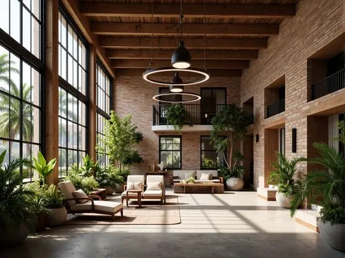 atriums,loft,wintergarden,packinghouse,indoor,lofts,sunroom,courtyards,daylighting,atrium,house plants,interiors,conservatory,houseplants,midcentury,patios,winter garden,patio,inside courtyard,mid century modern