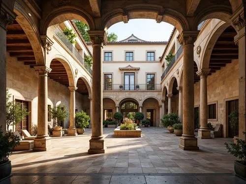 courtyards,alcazar of seville,cloisters,cloister,inside courtyard,cloistered,courtyard,cortile,hotel de cluny,porticos,arcaded,alcazar,alhambra,pedralbes,stanford university,abbaye de belloc,casa fuster hotel,archways,convento,patio