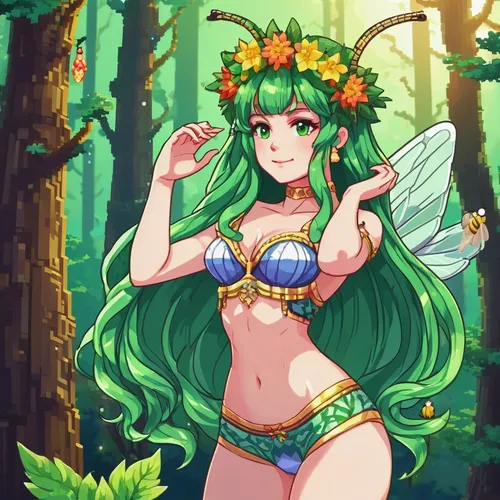 tiki,rusalka,dryad,fae,poker primrose,forest clover,background ivy,forest background,flora,ashitaba,easter banner,mermaid background,poison ivy,water nymph,medusa gorgon,medusa,vanessa (butterfly),ivy,limenitis camilla,lacerta,Unique,Pixel,Pixel 01