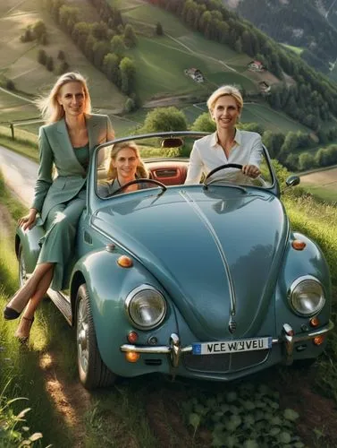 Germany’s political leader Alice Weidel dominates the action. She drives through a green Swiss meadow landscape with her pretty female partner in a valuable car whose dark green paintwork reflects the