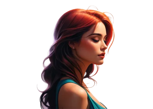 clary,digital painting,red-haired,rosa ' amber cover,hand digital painting,semi-profile,world digital painting,red head,redhair,clementine,half profile,portrait background,profile,red hair,daphne,redheads,vanessa (butterfly),game illustration,girl portrait,cg artwork,Conceptual Art,Fantasy,Fantasy 17