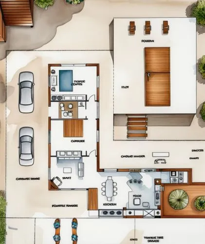 Landscape Design,the plans of a house are open to provide a unique open concept,floorplan home,habitaciones,house floorplan,an apartment,mid century house,shared apartment,Illustration,Abstract Fantas