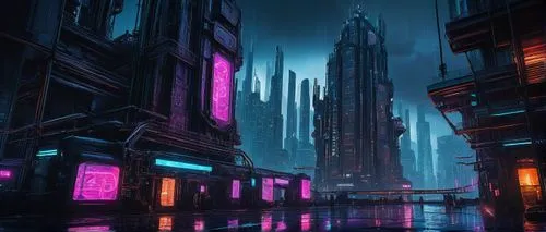 cybercity,cyberpunk,metropolis,bladerunner,cityscape,cybertown,futuristic landscape,fantasy city,dystopian,cyberia,coruscant,polara,microdistrict,cyberscene,synth,cyberport,kaidan,futuristic,areopolis,scifi,Illustration,Japanese style,Japanese Style 05