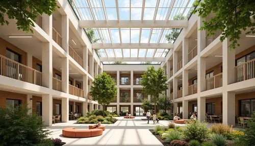 atriums,courtyards,atrium,inside courtyard,courtyard,wintergarden,streamwood,cupertino,technion,oberoi,3d rendering,kifissia,breezeway,calpers,masdar,schulich,stonebriar,biotechnology research institute,carreau,palo alto