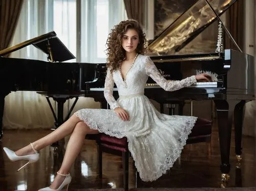 pianist,piano,concerto for piano,pianoforte,white winter dress,grand piano,abdullayeva,piano player,piano lesson,steinway,bosendorfer,cute girl playing piano,elegante,stoessel,elegant,the piano,belenkaya,boesendorfer,bechstein,melody,Conceptual Art,Graffiti Art,Graffiti Art 02