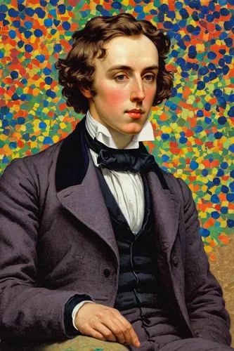 hans christian andersen,robert harbeck,fryderyk chopin,romanescu,count of faber castell,young man,chopin,nicholas boots,anellini,self-portrait,john day,asher durand,thomas heather wick,napoleon iii style,george ribbon,post impressionist,barberini,portrait background,barnett,meticulous painting,Conceptual Art,Daily,Daily 31