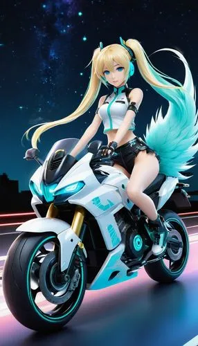 super bike,astrea,motorbike,racing bike,hatsune,kawi,Illustration,Realistic Fantasy,Realistic Fantasy 08