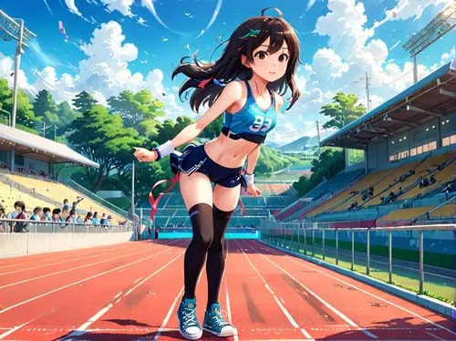 track,track and field,azusa nakano k-on,keion,sports girl,ekiden,Anime,Anime,Realistic