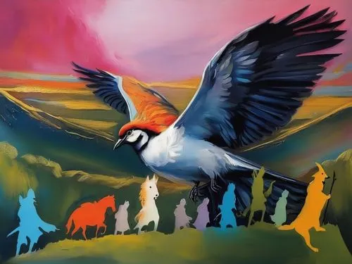 bird painting,migration,colorful birds,bird migration,birds in flight,magpie,migratory birds,migrate,migratory,magpie lark,migratory bird,feathered race,group of birds,bird flight,tucano-toco,columba,