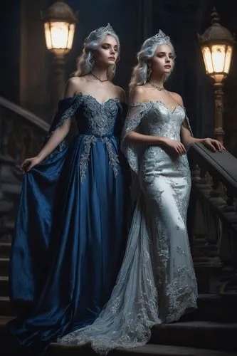 wedding dresses,bridal clothing,silver wedding,princesses,wedding dress train,cinderella,wedding photo,wedding photography,wedding icons,mother of the bride,silvery blue,mazarine blue,royal blue,fairytale characters,wedding couple,royalty,ball gown,porcelain dolls,bridal,bridal party dress,Art,Classical Oil Painting,Classical Oil Painting 35