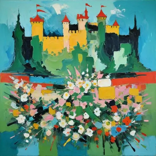 godeau,tattershall,burdeau,windsor,pierrefonds,westminster,spring crown,flower painting,loire,hockney,dufy,rideau,wonnacott,vesselin,cudmore,novodevichy,still life of spring,castlegate,monkman,plantagenet,Conceptual Art,Oil color,Oil Color 20