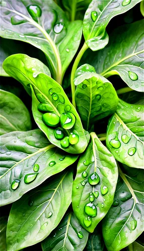 Fresh green spinach, leafy texture, curled edges, vibrant color, water droplets on leaves, soft natural light, 3/4 composition, shallow depth of field, warm color tone, cinematic lighting, solo, centr