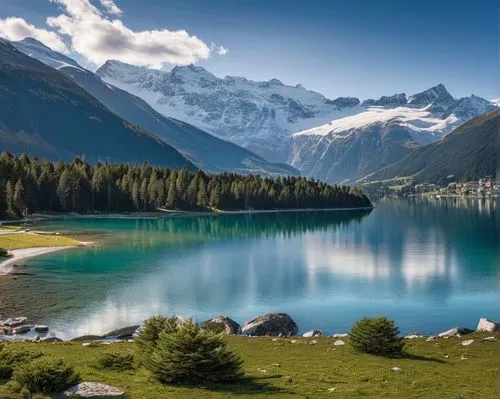 Lake St. Moritz, Switzerland,lago di carezza,landscape mountains alps,bernese alps,alpine lake,alpine landscape,glacial lake,south tyrol,alpsee,swiss alps,switzerlands,alpine region,antorno lake,berne