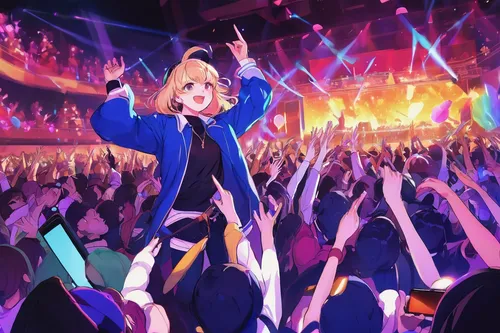 concert,concert dance,concert crowd,tsumugi kotobuki k-on,live concert,music festival,concert guitar,rock concert,clubbing,sonoda love live,rave,shosenkyo drunk,party banner,raised hands,nightclub,dance club,vocaloid,heavy object,festival,crowd,Conceptual Art,Daily,Daily 28