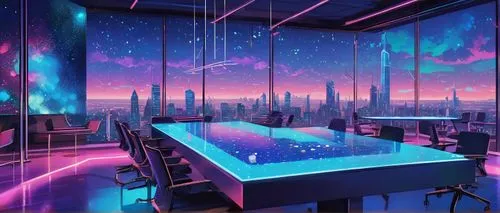 sky apartment,futuristic landscape,sky space concept,blue room,ufo interior,computer room,boardroom,study room,fantasy city,nightclub,aqua studio,cyberpunk,great room,space,futuristic,pool bar,dream world,poker table,infinity swimming pool,out space,Conceptual Art,Daily,Daily 31