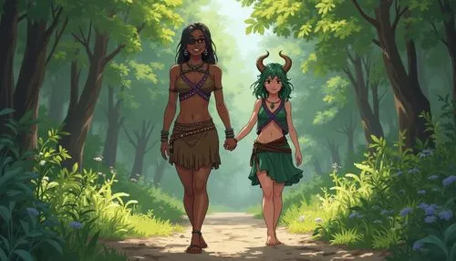 inara,amazonians,forest walk,priestesses,elven forest,forest path,sorceresses,huaylas,in the forest,amazonas,summoners,dryads,hikers,druids,adventurers,amazons,wadjet,lesbia,hand in hand,elsas