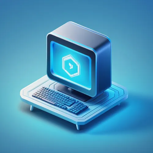 computer icon, 3D icon, abstract, Light blue, octane rendering,Gradient Background,computer icon,computer data storage,icon e-mail,information security,digital rights management,desktop computer,cyber