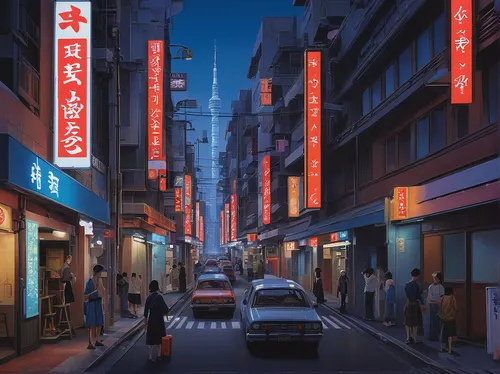 tokyo,shinjuku,tokyo city,taipei,osaka,kyoto,tokyo ¡¡,asakusa,izakaya,kowloon,shopping street,ginza,hong kong,narrow street,shanghai,street scene,world digital painting,japan,illuminated advertising,kanazawa,Conceptual Art,Daily,Daily 27