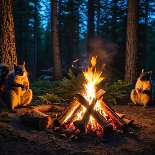 campfire,campfires,huskies,camp fire,malamutes,akitas,Photography,General,Realistic