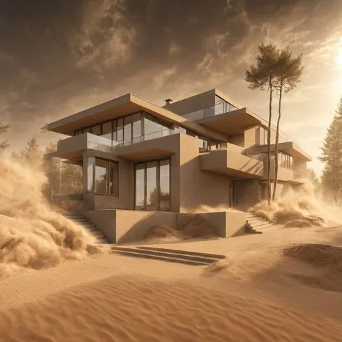 dunes house,admer dune,cubic house,san dunes,sandstorm,dune ridge,Weather,Sandstorm