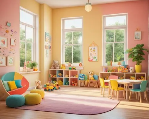 kids room,children's room,children's bedroom,the little girl's room,children's interior,nursery decoration,children's background,baby room,nursery,playing room,kidspace,playroom,playrooms,boy's room picture,gymnastics room,dandelion hall,great room,3d render,cartoon video game background,classroom,Illustration,Realistic Fantasy,Realistic Fantasy 32