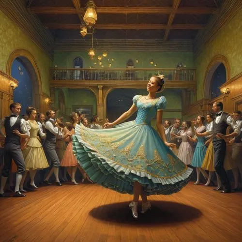 folk-dance,ballroom dance,square dance,latin dance,waltz,quinceañera,folk dance,ballet don quijote,dancers,salsa dance,russian folk style,danse macabre,dance,dancing,ballroom,flamenco,cinderella,pandero jarocho,to dance,hoopskirt,Illustration,Realistic Fantasy,Realistic Fantasy 44