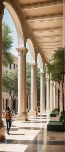 peristyle,colonnades,qasr al watan,colonnade,renderings,columns,3d rendering,doric columns,caltech,arcaded,inside courtyard,neoclassical,atriums,sursock,pillars,breezeway,orangerie,cochere,courtyard,qasr al kharrana,Illustration,Japanese style,Japanese Style 08