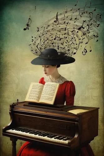 songbook,hymn book,instrument music,songbirds,music book,spinet,piano books,the gramophone,pianet,clavichord,concerto for piano,gramophone,composing,piano lesson,piano player,pianist,songbird,music books,song book,composer,Illustration,Realistic Fantasy,Realistic Fantasy 35