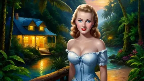 maureen o'hara - female,cinderella,amazonica,the blonde in the river,fantasy picture,fairy tale character,mamie van doren,marilyn monroe,dorthy,world digital painting,gwtw,girl in the garden,ziegfeld,fantasy woman,elsa,connie stevens - female,marylyn monroe - female,merilyn monroe,background ivy,retro pin up girl