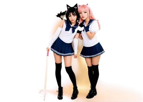 derivable,mmd,cat ears,anime 3d,catterns,chocola,yulan,chorines,moorii,kantai collection sailor,homasho,sarumi,seiran,nyan,tomoharu,blurred background,idols,edit icon,dressup,haruchika,Illustration,Black and White,Black and White 31