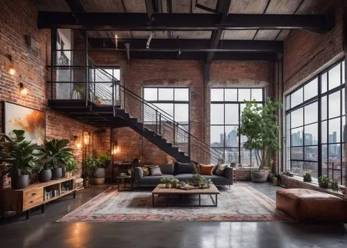 loft,lofts,interior design,rustic aesthetic,modern decor,penthouses,apartment lounge,modern office,living room,fire escape,shared apartment,rowhouse,an apartment,steel stairs,dogpatch,brick house,interiors,brickworks,indoor,beautiful home,Conceptual Art,Fantasy,Fantasy 19