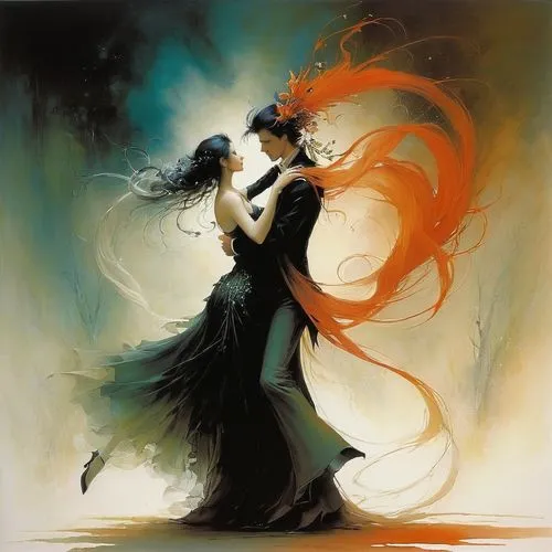 ballroom dance silhouette,ballroom dance,fire dance,dancing flames,latin dance,dance of death,dancesport,waltz,fire dancer,dancing couple,argentinian tango,flamenco,valse music,fire artist,firedancer,dancers,salsa dance,amorous,dance with canvases,dance silhouette,Illustration,Realistic Fantasy,Realistic Fantasy 16