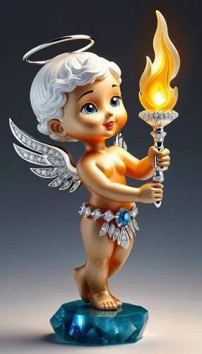 tượng Thiên thần tí hon cầm đuốc – Làm từ đá mã não.,fire angel,cherubim,fire eater,putto,flame spirit,angel figure,flaming torch,torchbearer,fire dancer,figurine,cherub,fire siren,homam,kewpie doll,f